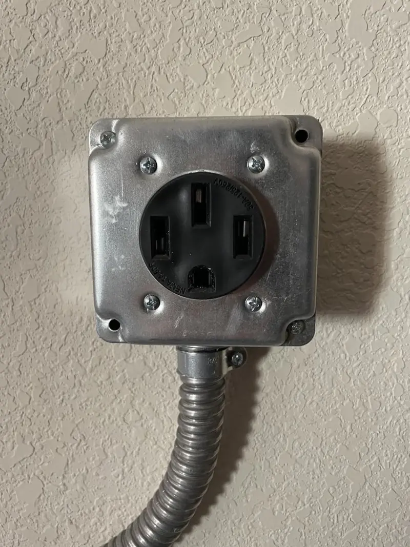 NEMA 14-50 outlet installed for Electrical Panel Upgrade in West Mead