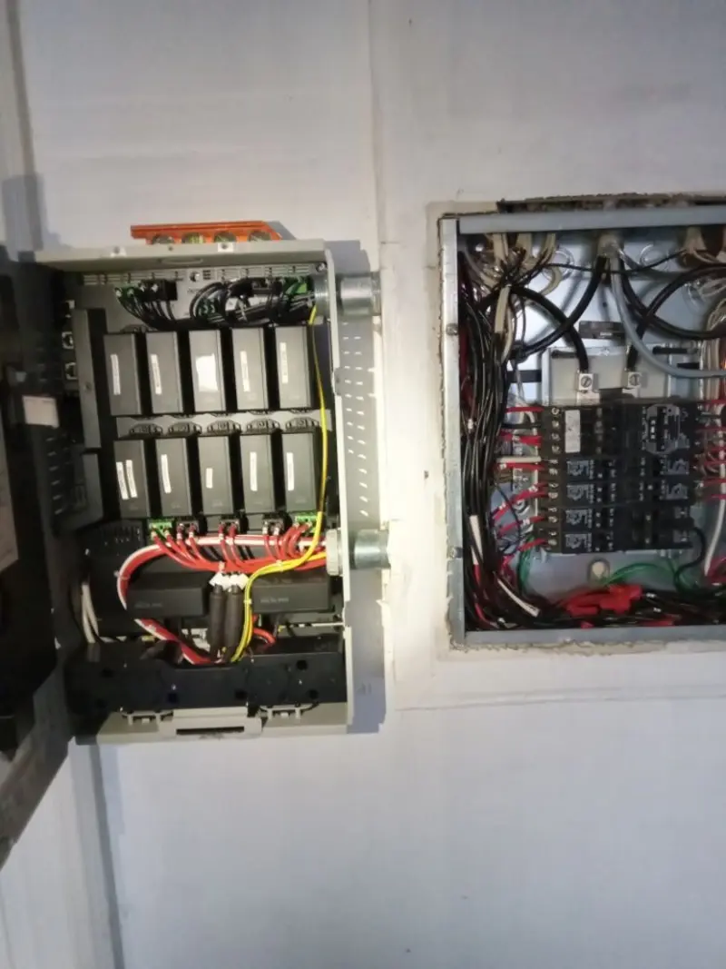 Electrical panel upgrade completed for Security Camera Wiring in West Mead